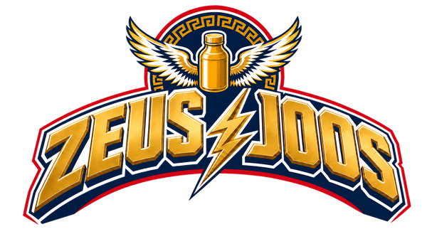Zeus Joos full-color winged-bottle logo